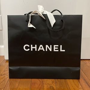 Chanel gift bag with ribbon